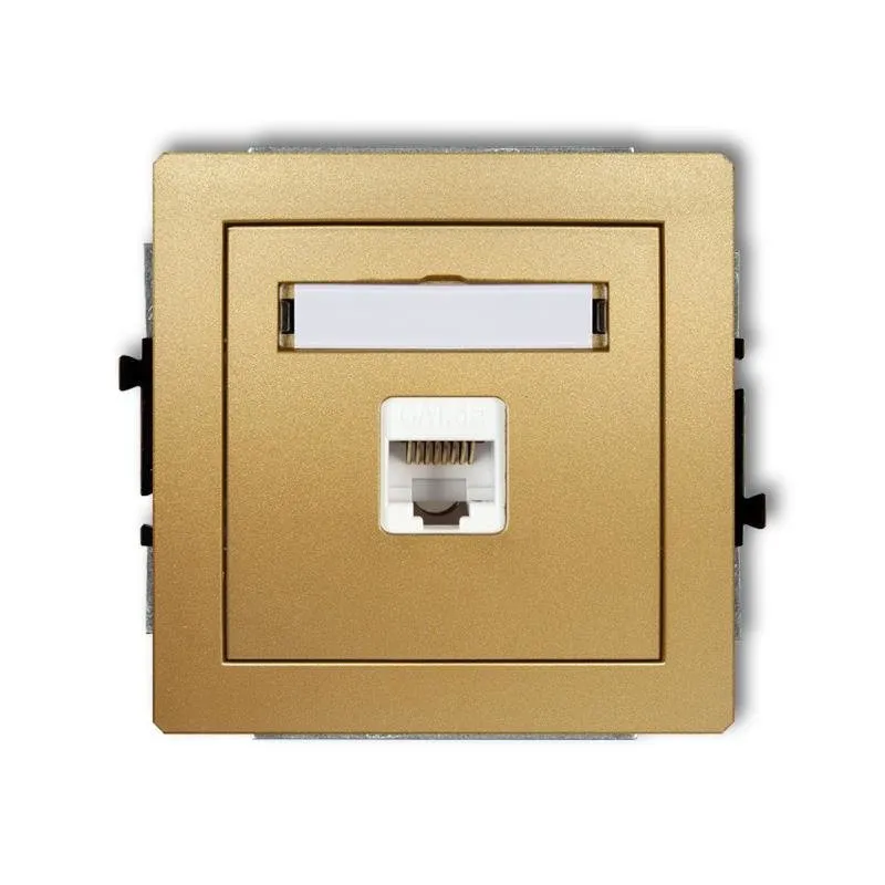 Einzelner Computer-Steckdosenmechanismus 1xRJ45, Kat. 6, 8-polig gold 29DGK-3