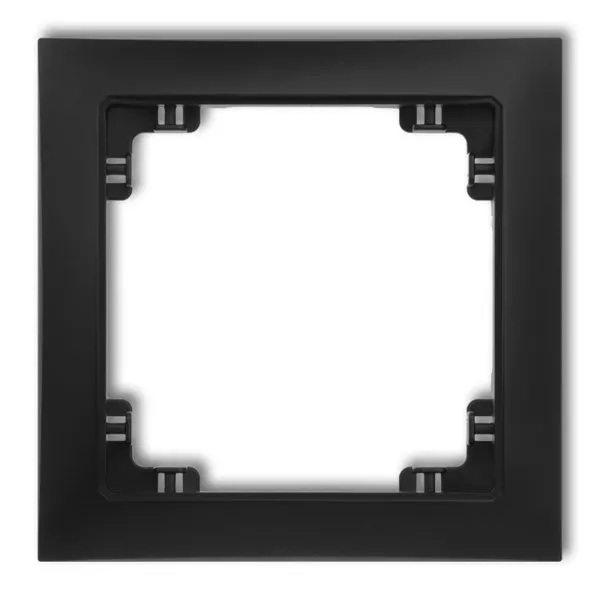 Einzelner Universalrahmen aus Kunststoff DECO Soft schwarz matt 12DRSO-1
