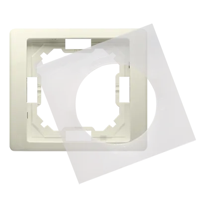 Einzelrahmen IP44 mit Dichtungsset beige matt Kontakt Simon BMRC1B/12