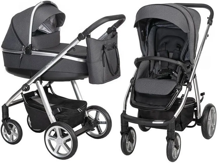 Espiro Nächste Multicolor 2023 Deep Sleeper Kinderwagen Gel Räder 517 Graphite Street