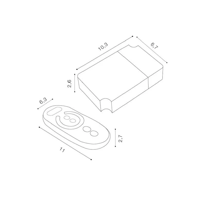 Fernbedienung und Treiber für LED Panel 60cm Azzardo PL-AK03