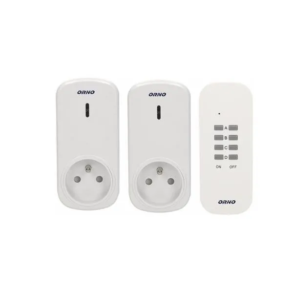 Funksteckdosen-Set mit Fernsteuerung 2+1,OR-GB-418, Orno