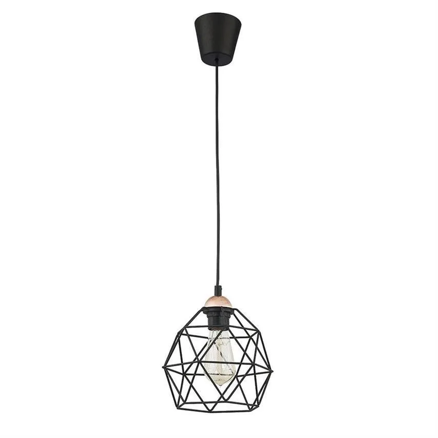 GALAXY Pendelleuchte Schwarz E27 60W 1638 TK Lighting
