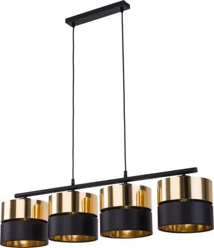 Hängelampe HILTON Schwarz Gold 4x E27 60W 4342 TK Lighting innen lampen Modern