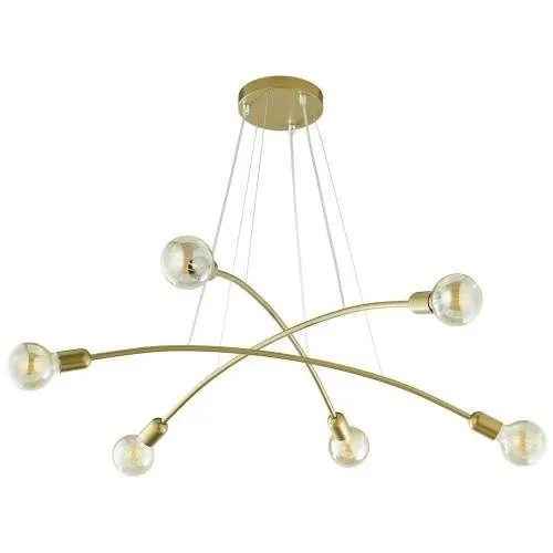 Hängeleuchte HELIX gold 6x E27 60W 2728 TK Lighting