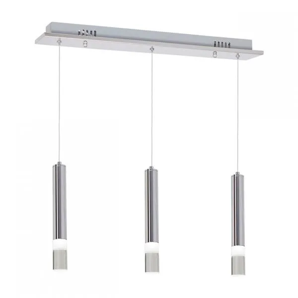 ICE Chrom LED-Pendelleuchte 3x 15W 4000K 1050lm Milagro ML322