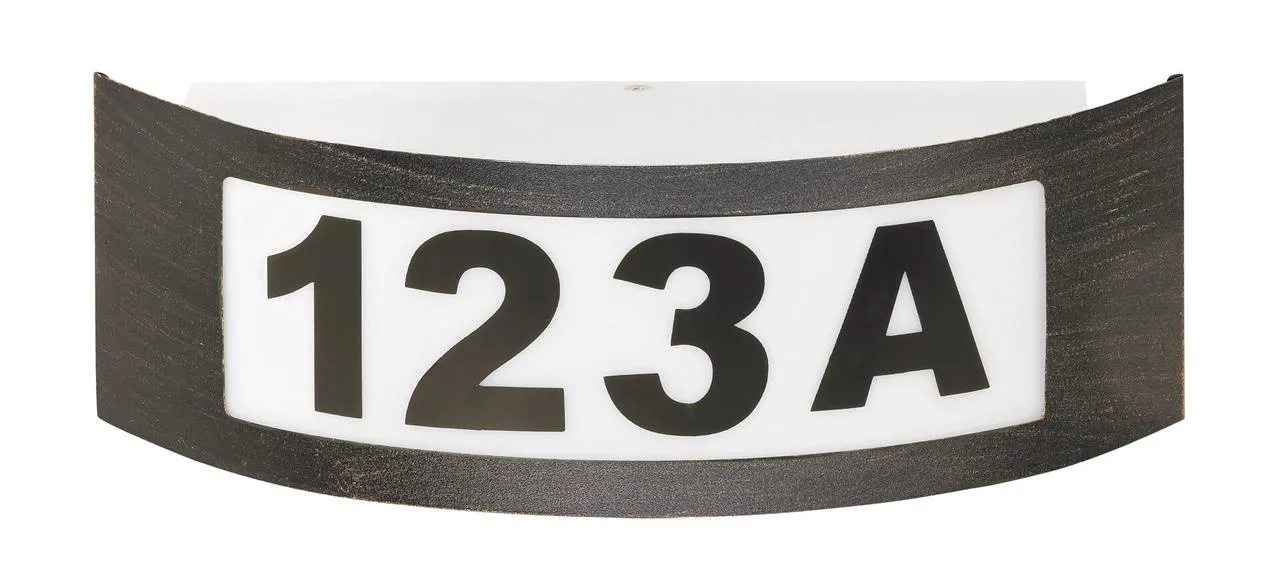 INNSBRUCK Hausnummer Fassadenleuchte E27 antik gold IP44 Rabalux 8748