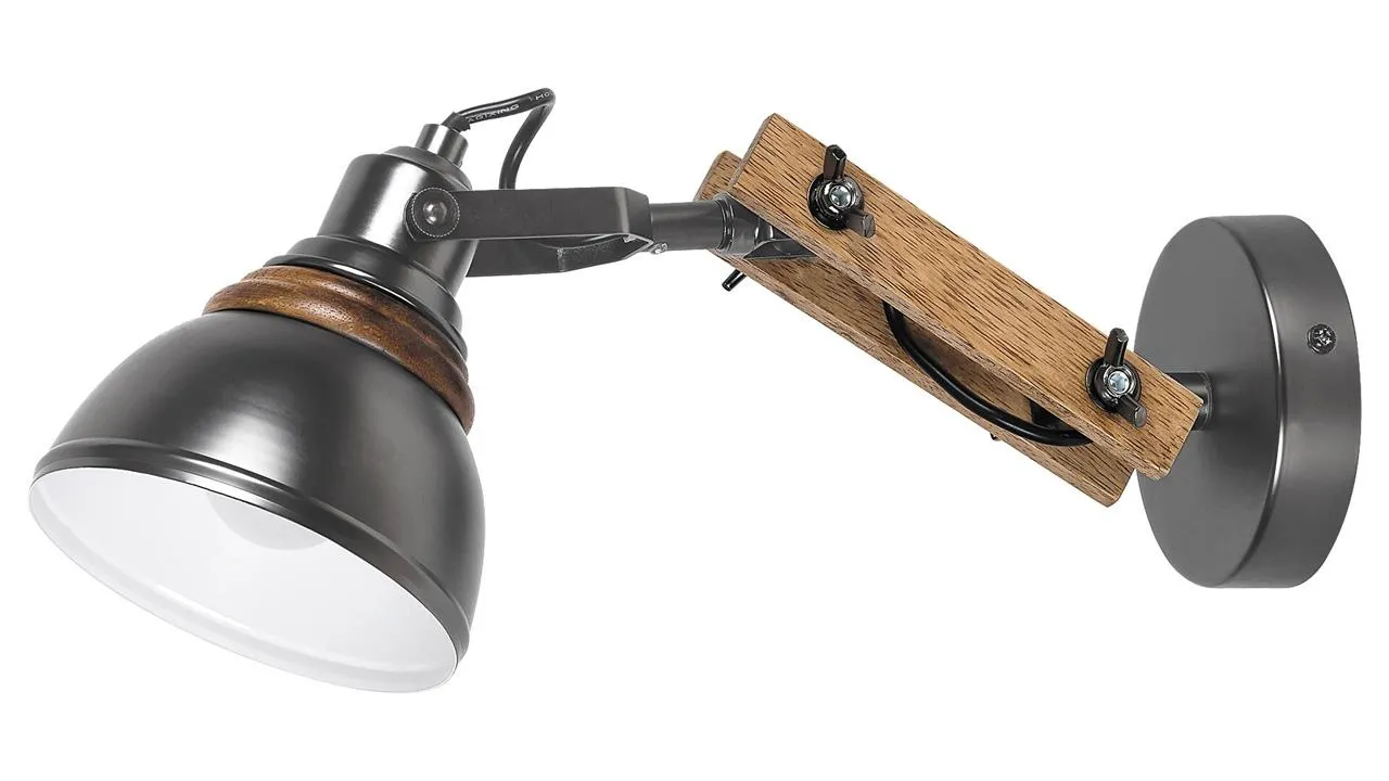 Innenwandleuchte AKSEL Buche, anthrazit E14 25W IP20 Rabalux