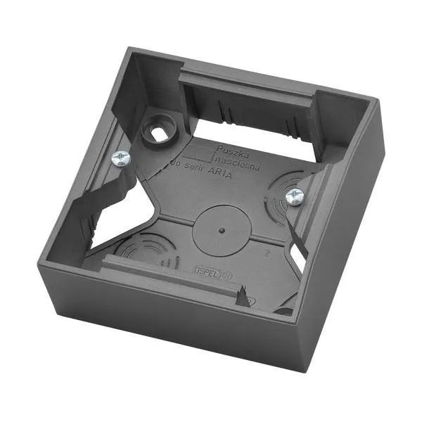 Installationsdose 1-fach grau matt Ospel Aria PNP-1U/70