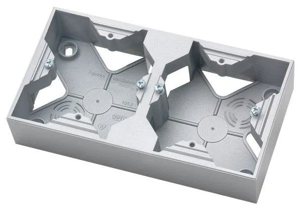 Installationsdose 2-fach Silber Ospel Aria PNP-2U/18