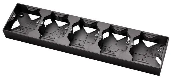 Installationsdose 5-fach schwarz metallic Ospel Aria PNP-5U/33