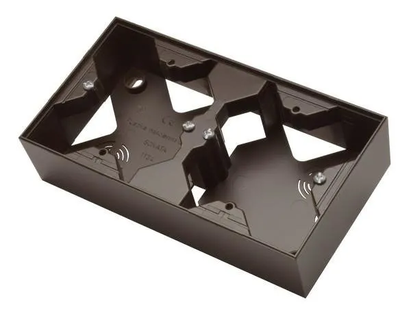 Installationsdose zur Serie SONATA doppelte Schokoladen metallic Ospel Sonata PNP-2R/40