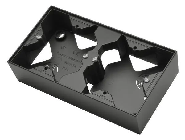 Installationsdose zur Serie SONATA doppelte schwarz metallic Ospel Sonata PNP-2R/33