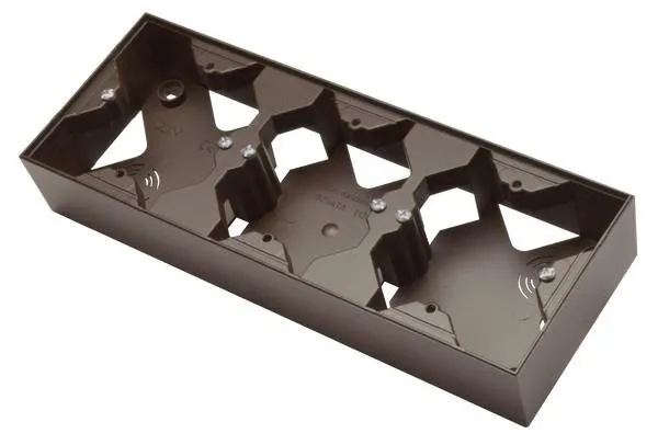 Installationsdose zur Serie SONATA dreifache Schokoladen metallic Ospel Sonata PNP-3R/40