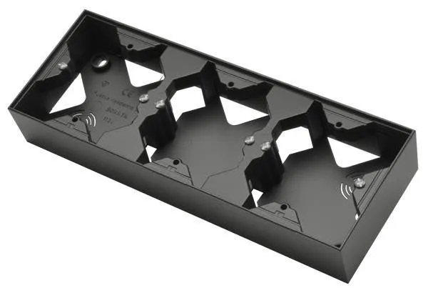 Installationsdose zur Serie SONATA dreifache schwarz metallic Ospel Sonata PNP-3R/33