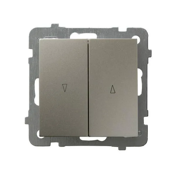 Jalousie Taster mit mechanischer Sperre Satin light Ospel As ŁP-7GB/m/45