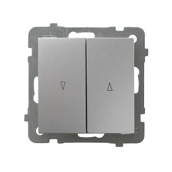 Jalousie Taster mit mechanischer Sperre Silber Ospel As ŁP-7GB/m/18