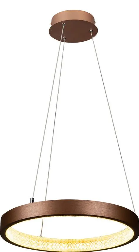 KARO LED 20W 3000K 1250lm Kupfer-Pendelleuchte Maxlight P0382