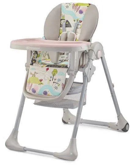 Kinderkraft Tastee Essensstuhl Beige || Pink Leaf
