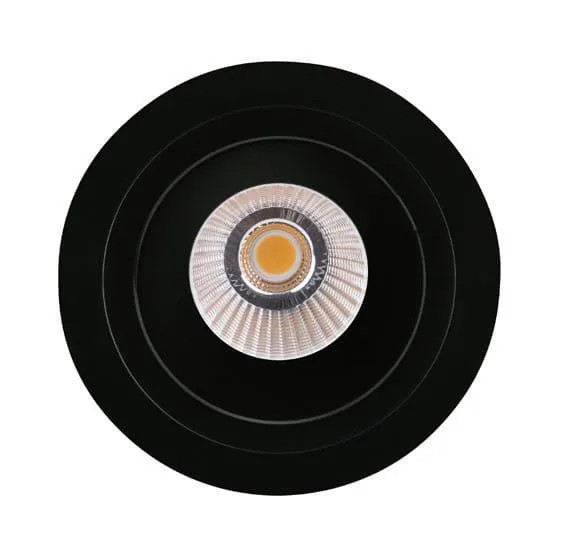 Kreisförmiger beweglicher Einbau HIDEN LED 10W 3000K 900lm IP32 schwarz Maxlight H0110