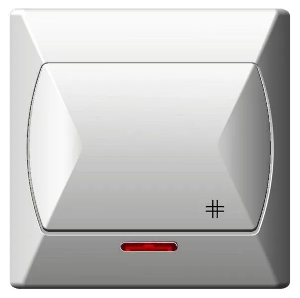 Kreuzschalter mit Hintergrundbeleuchtung orange weiss Ospel Akcent ŁP-4AS/00