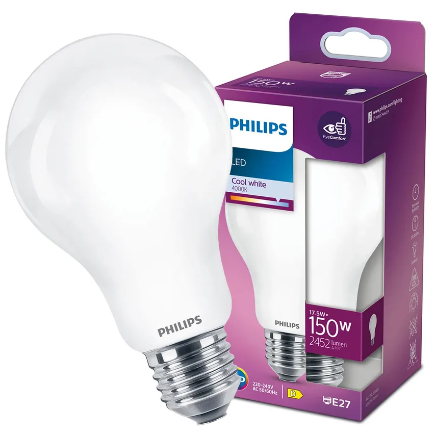 LED-Glühbirne klassisch A67 E27 17.5W =150W 4000K NW neutral 2452lm Philips