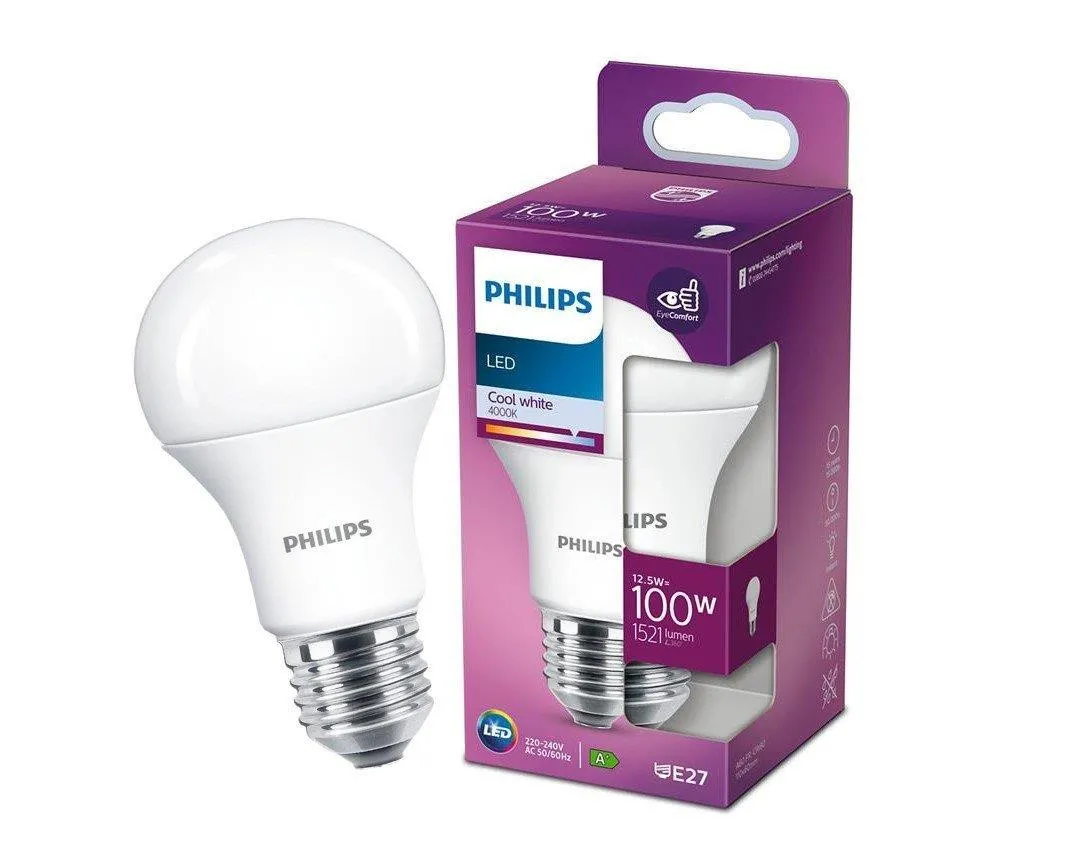 LED-Lampe A60 E27 12,5W =100W 4000K neutral NW 1521lm Philips