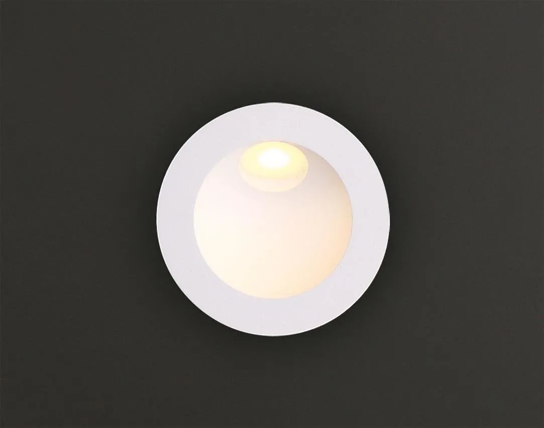 LED Time 2W 3000K rund weiß IP54 H0074 Treppenleuchte Maxlight