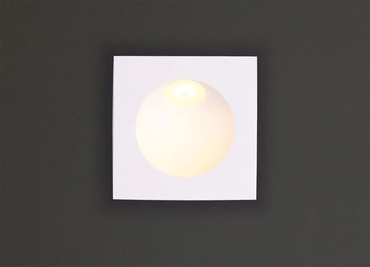 LED-Treppenleuchte Time 2W 3000K quadratisch weiß IP54 H0073 Maxlight