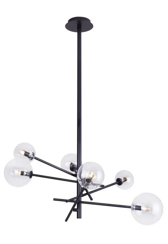 LOLLIPOP Hängeleuchte 6xG9 schwarz Maxlight P0395