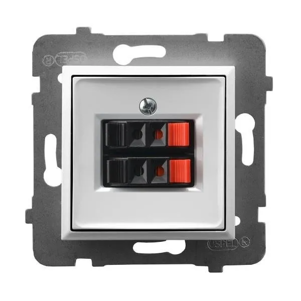 Lautsprecher Steckdose 2-fach weiss Ospel Aria GG-2U/m/00