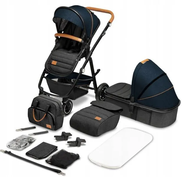 Lionelo Amber 2 in 1 Blue Navy - multifunktionaler Kinderwagen 2 in 1