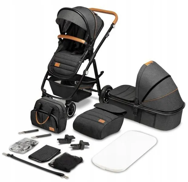 Lionelo Amber 2 in 1 Grey Graphite - multifunktionaler Kinderwagen 2 in 1