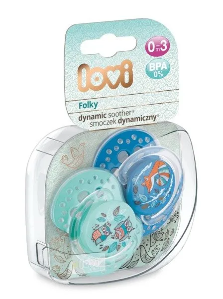 Lovi Dynamic Silikon Schnuller 0-3m 2Stk. 22/841 Folky Junge