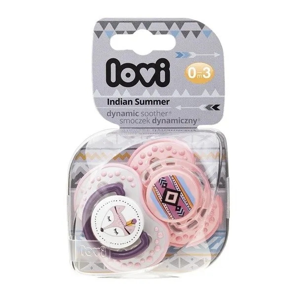 Lovi Dynamic Silikon Schnuller 0-3m 2Stk. 22/855 Indian Summer Girl