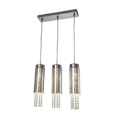 MOONLIGHT Chrom-Pendelleuchte 3x E14 40W IP20 Milagro