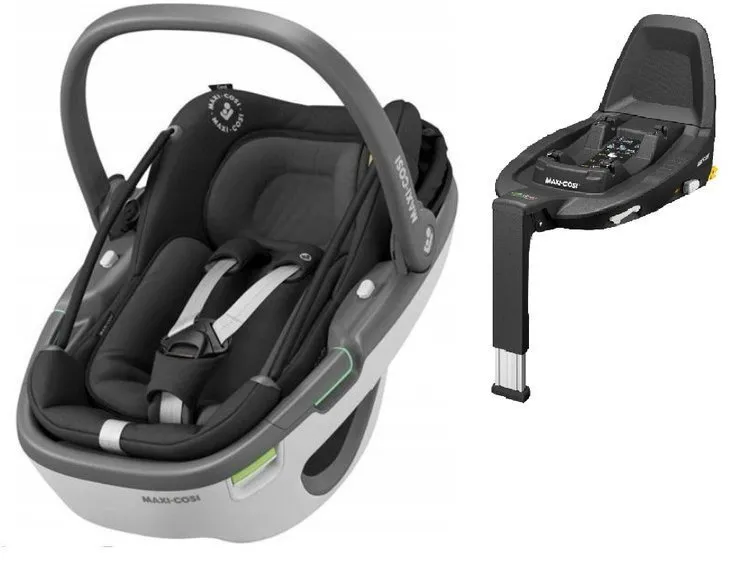 Maxi-Cosi Coral Autositz 0-13 kg + Maxi-Cosi Family Fix3 Basis Essential Grey