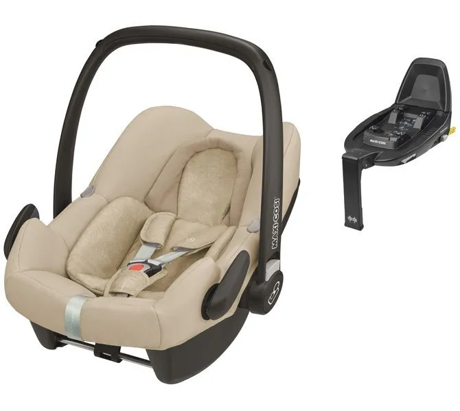 Maxi Cosi Rock Autositz 0-13 kg + Maxi-Cosi Familie Fix2 Basis Nomad Sand
