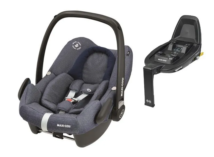 Maxi Cosi Rock Autositz 0-13 kg + Maxi-Cosi Family Fix2 Basis Sparkling Blue