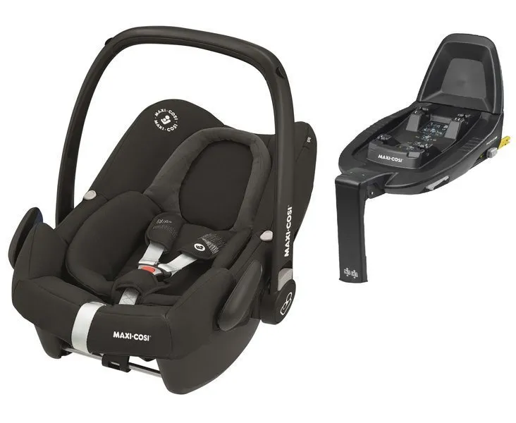 Maxi Cosi Rock I-Size Autositz 0-13 kg + Maxi-Cosi Familie Fix2 Basis Frequenz Schwarz