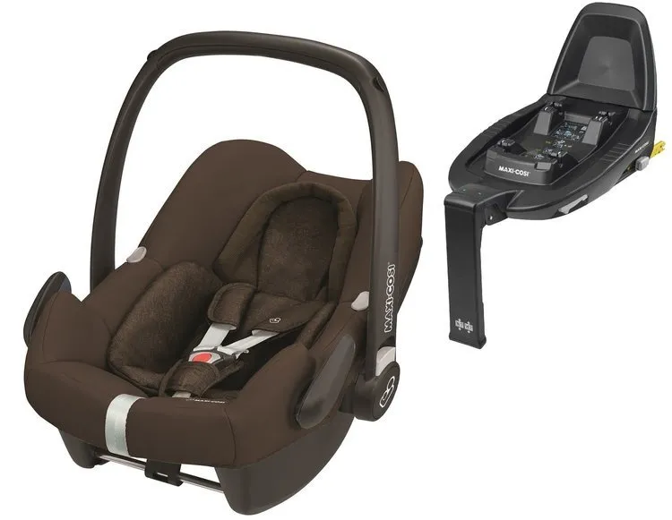 Maxi Cosi Rock I-Size Autositz 0-13 kg + Maxi-Cosi Familie Fix2 Basis Nomad Braun