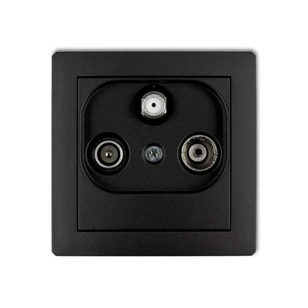Mechanismus des Teilnehmeranschlusses RTV SAT Anschluss (2 Antenneneingänge) schwarz matt 12DGST
