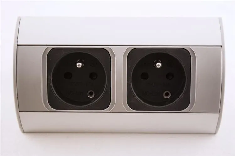 Möbel-Doppelsteckdose ohne Unterbrecher, 2x230V OR-AE-1303 Orno