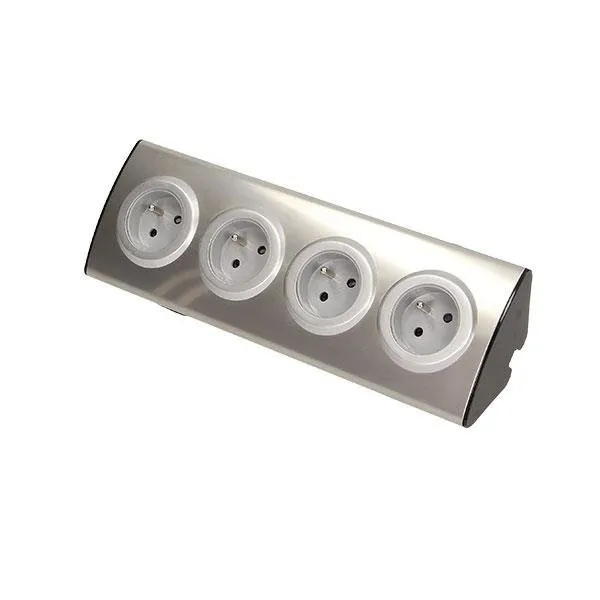 Möbeldose 4x2P+Z INOX, Orno OR-AE-1340