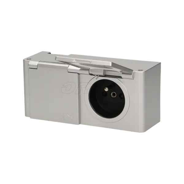 Möbelsteckdose 2x2P+Z, IP44 Orno