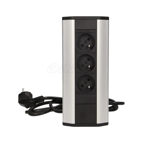 Möbelsteckdose 3x2P+Z mit Kabel 1,8 m, Orno OR-AE-1359