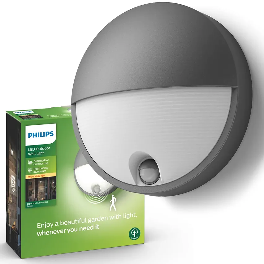 MyGarden Capricorn IR-Wandleuchte anthrazit 164569316 Philips
