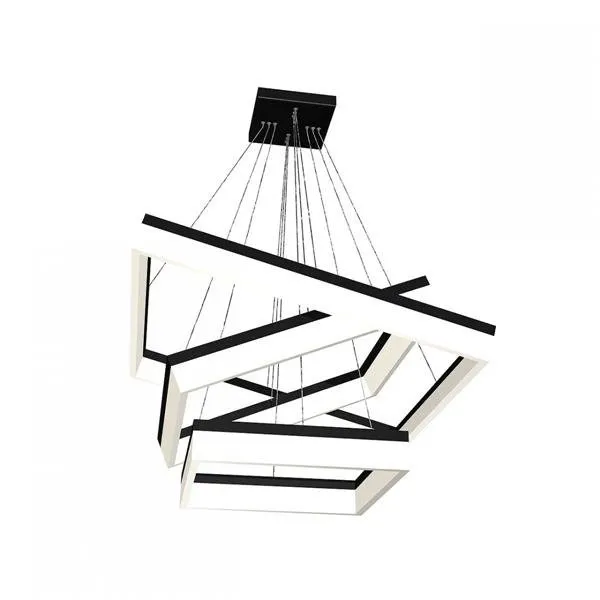 NERO 140W LED-Pendelleuchte IP20 schwarz 4000K Milagro