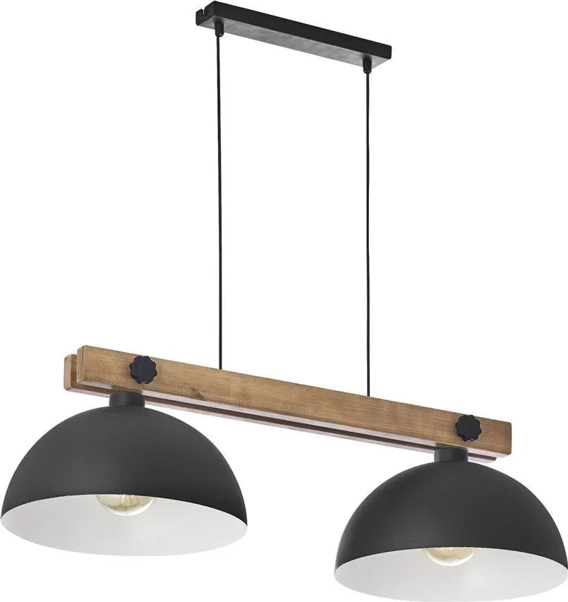 Pendelleuchte OSLO Schwarz 2x E27 60W 1706 TK Lighting