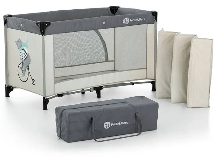 Petite&Mars Nyja Reisebett mit Tragetasche Fahrradbär